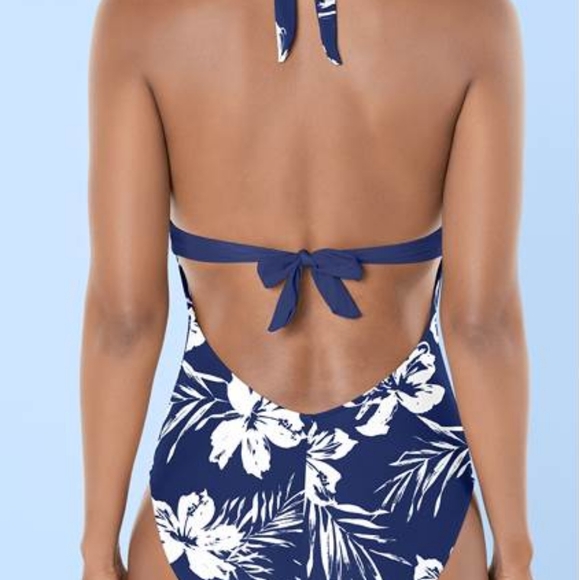 Slimming Halter One-Piece - Picture 4 of 14